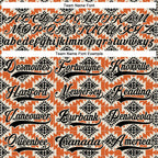 Custom Black Orange-Cream 3D Pattern Native Americans Tribal Indigenous People Hockey Lace Neck Jersey