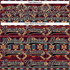 Custom Black Cream 3D Pattern Native Americans Tribal Indigenous People Hockey Lace Neck Jersey