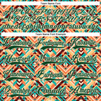Custom Green Cream 3D Pattern Native Americans Tribal Indigenous People Hockey Lace Neck Jersey