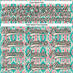 Custom Cream Green Black-Medium Pink 3D Pattern Native Americans Tribal Indigenous People Hockey Lace Neck Jersey