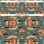 Custom Black Green Orange-Cream 3D Pattern Native Americans Tribal Indigenous People Hockey Lace Neck Jersey