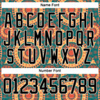 Custom Black Green Orange-Cream 3D Pattern Native Americans Tribal Indigenous People Hockey Lace Neck Jersey