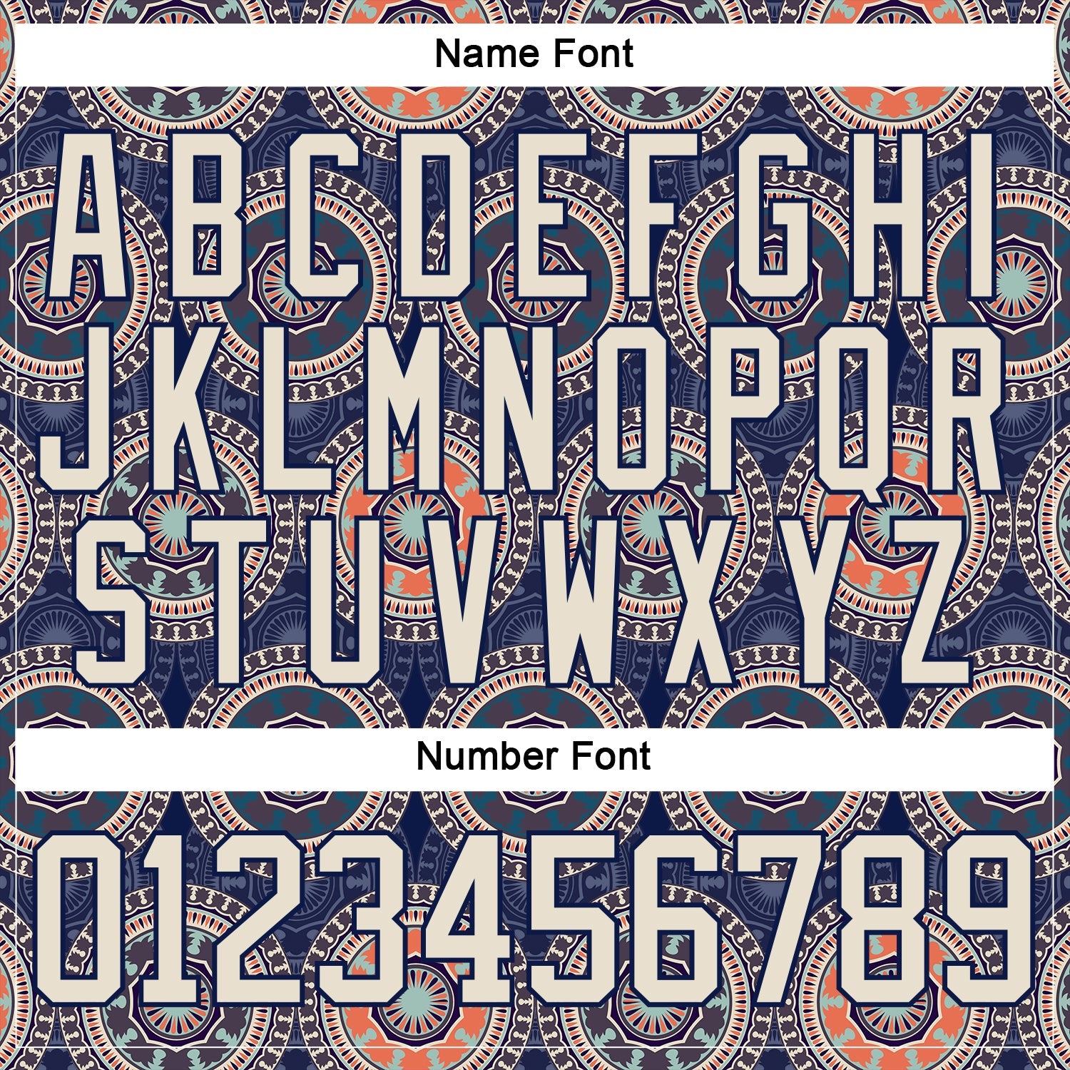 Custom Navy Cream-Orange 3D Pattern Native Americans Tribal Indigenous People Hockey Lace Neck Jersey