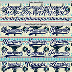 Custom Cream Navy-White 3D Pattern Native Americans Tribal Indigenous People Hockey Lace Neck Jersey