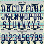 Custom Cream Navy-White 3D Pattern Native Americans Tribal Indigenous People Hockey Lace Neck Jersey