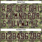 Custom Camo Brown-White 3D Camouflage Pixel Hockey Lace Neck Jersey