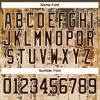 Custom Camo Brown-White 3D Camouflage Grunge Hockey Lace Neck Jersey