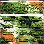 Custom Camo Black-Neon Green 3D Camouflage Hockey Lace Neck Jersey