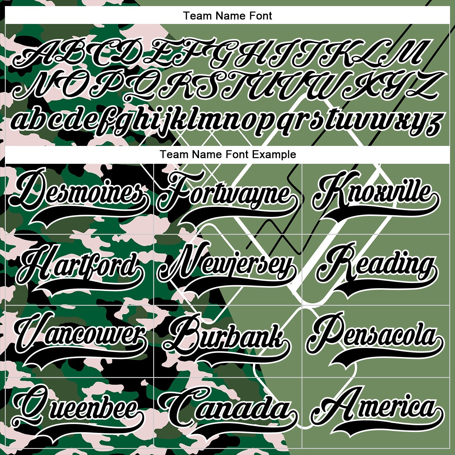 Custom Camo Black Green-White 3D Camouflage Geometric Hockey Lace Neck Jersey