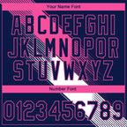 Custom Stitched Navy Pink-White 3D Pattern Design E-sports Pullover Sweatshirt Hoodie