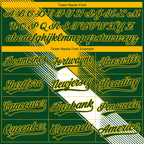 Custom Stitched Green Gold-White 3D Pattern Design E-sports Pullover Sweatshirt Hoodie