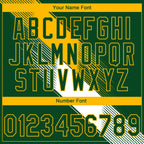 Custom Stitched Green Gold-White 3D Pattern Design E-sports Pullover Sweatshirt Hoodie