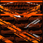 Custom Stitched Black Orange-White 3D Pattern Design E-sports Pullover Sweatshirt Hoodie