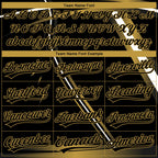 Custom Stitched Black Old Gold-White 3D Pattern Design E-sports Pullover Sweatshirt Hoodie