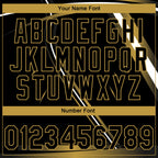 Custom Stitched Black Old Gold-White 3D Pattern Design E-sports Pullover Sweatshirt Hoodie