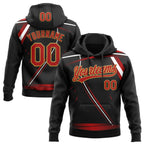 Custom Stitched Black Red Old Gold-White 3D Pattern Design E-sports Pullover Sweatshirt Hoodie