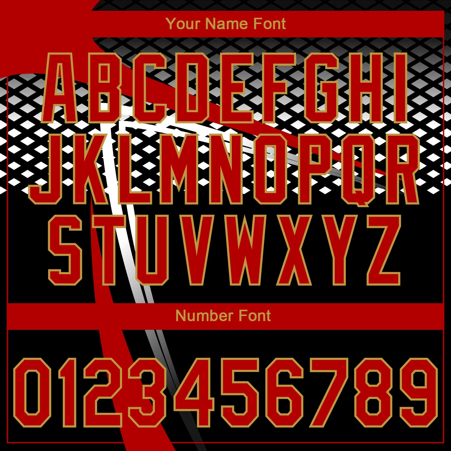 Custom Stitched Red Black Old Gold-White 3D Pattern Design E-sports Pullover Sweatshirt Hoodie