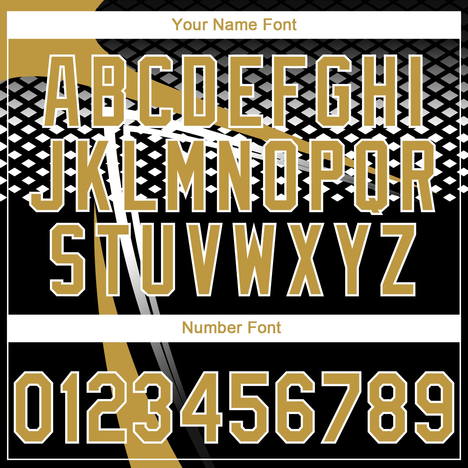 Custom Stitched Old Gold Black-White 3D Pattern Design E-sports Pullover Sweatshirt Hoodie