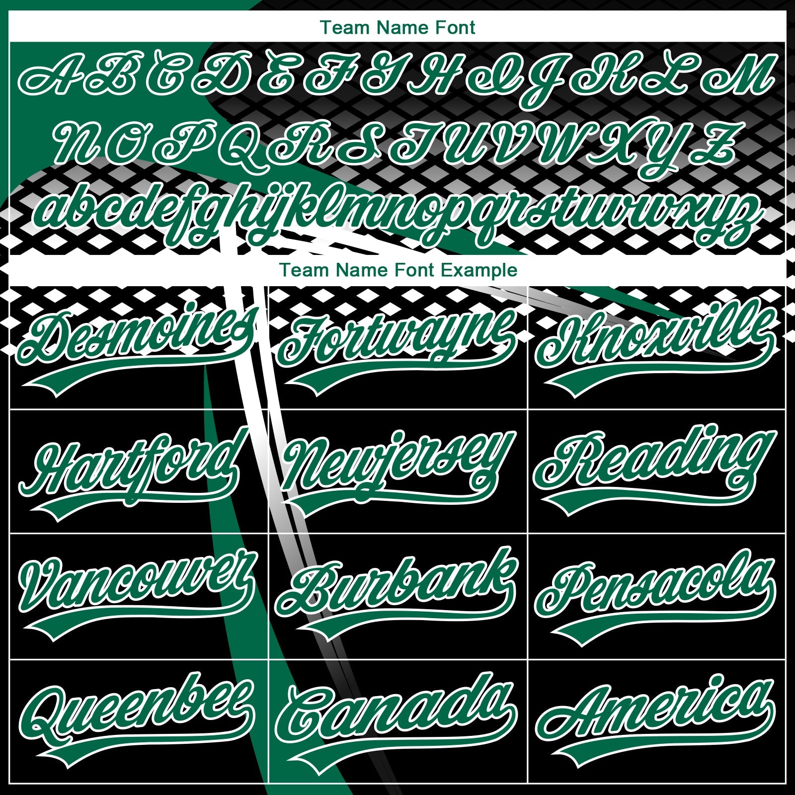 Custom Stitched Kelly Green Black-White 3D Pattern Design E-sports Pullover Sweatshirt Hoodie