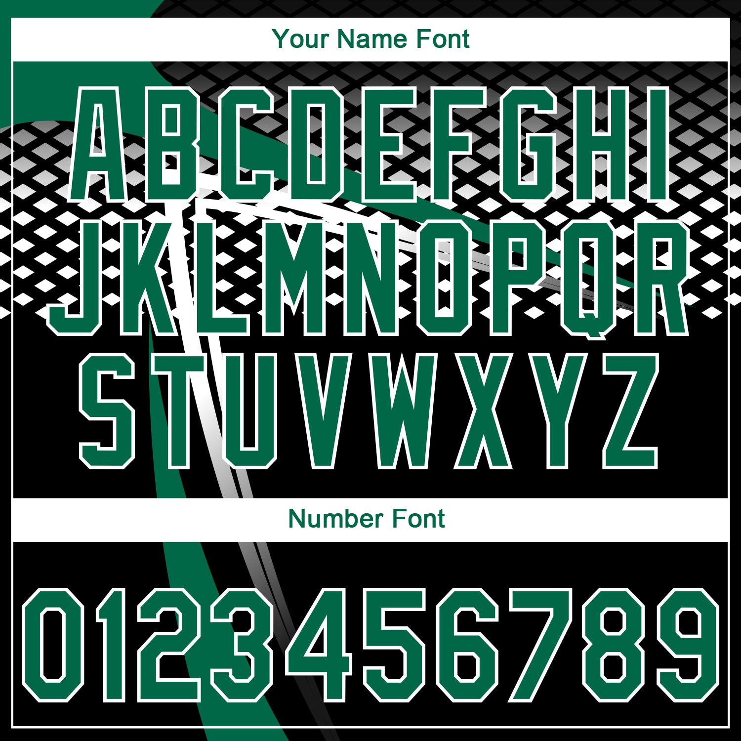 Custom Stitched Kelly Green Black-White 3D Pattern Design E-sports Pullover Sweatshirt Hoodie