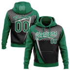 Custom Stitched Kelly Green Black-White 3D Pattern Design E-sports Pullover Sweatshirt Hoodie