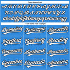 Custom Stitched Powder Blue White-Black 3D Pattern Design E-sports Pullover Sweatshirt Hoodie