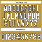 Custom Stitched Old Gold White-Black 3D Pattern Design E-sports Pullover Sweatshirt Hoodie