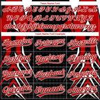 Custom Stitched Red Black-White 3D Pattern Design E-sports Pullover Sweatshirt Hoodie