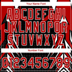 Custom Stitched Red Black-White 3D Pattern Design E-sports Pullover Sweatshirt Hoodie