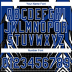 Custom Stitched Royal Black-White 3D Pattern Design E-sports Pullover Sweatshirt Hoodie