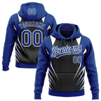 Custom Stitched Royal Black-White 3D Pattern Design E-sports Pullover Sweatshirt Hoodie