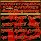 Custom Stitched Red Black-Old Gold 3D Pattern Design Knight Pullover Sweatshirt Hoodie