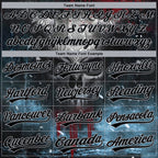 Custom Stitched Black Gray 3D Skull Pattern Pullover Sweatshirt Hoodie