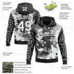 Custom Stitched Black White-Steel Gray 3D Skull Poker Pattern Pullover Sweatshirt Hoodie
