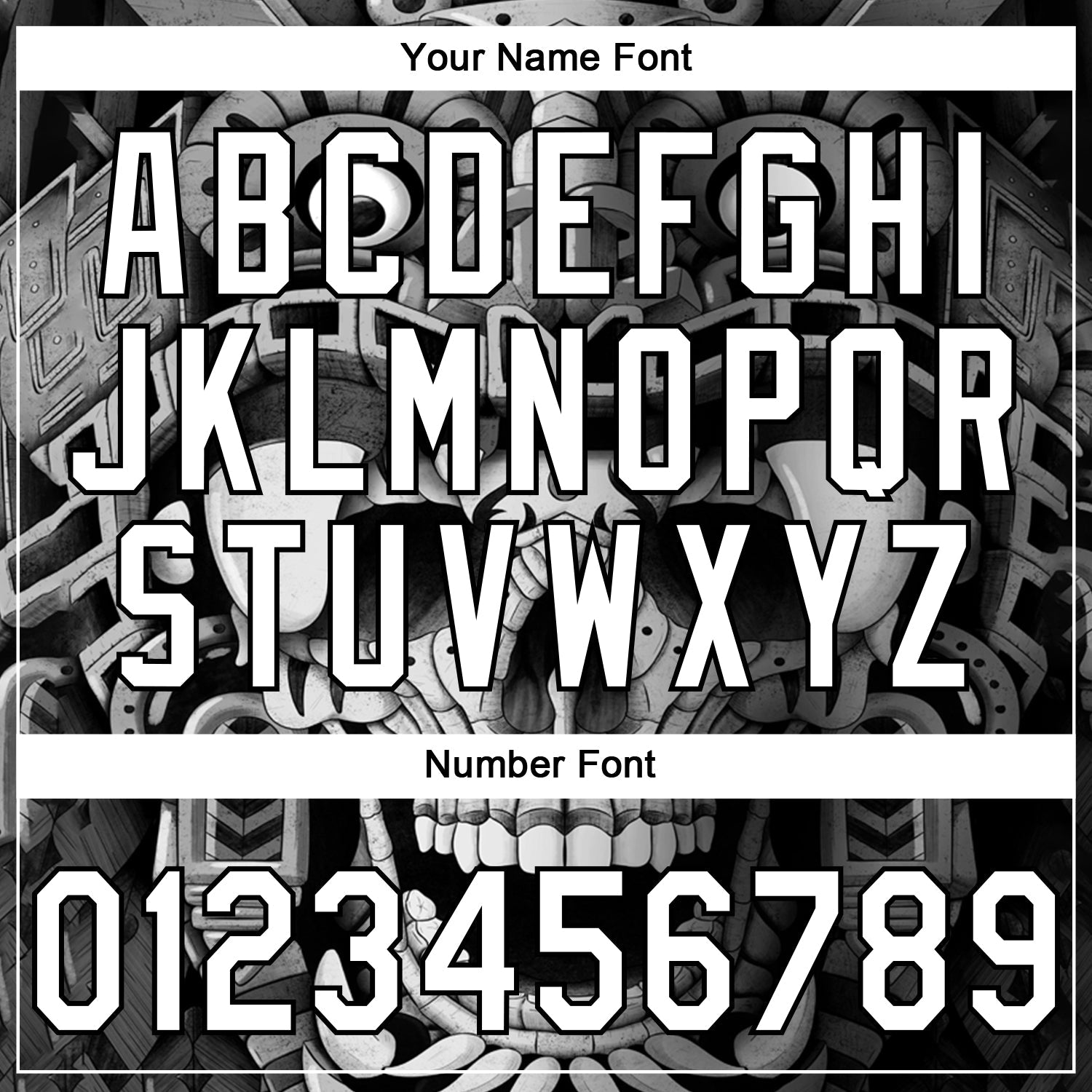 Custom Stitched Black White 3D Skull Pattern Pullover Sweatshirt Hoodie