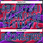 Custom Black US Navy Blue Purple Pink-White 3D Pattern Cyber Mecha E-sport Hockey Jersey