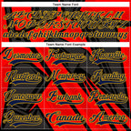 Custom Red Navy Black Gold-White 3D Pattern Cyber Mecha E-sport Hockey Jersey