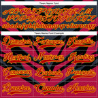 Custom Navy Red Black Yellow-White 3D Pattern Cyber Mecha E-sport Hockey Jersey