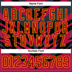 Custom Navy Red Black Yellow-White 3D Pattern Cyber Mecha E-sport Hockey Jersey