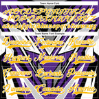 Custom Purple Gold Black Gray-White 3D Pattern Cyber Mecha E-sport Hockey Jersey