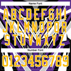 Custom Purple Gold Black Gray-White 3D Pattern Cyber Mecha E-sport Hockey Jersey