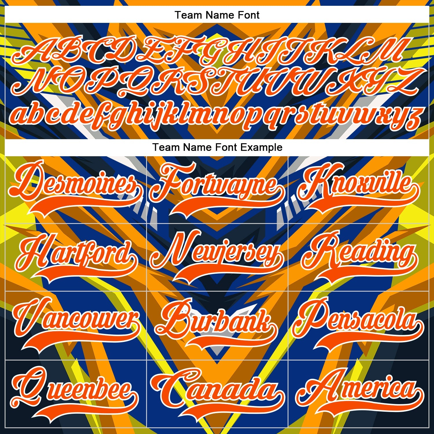 Custom Royal Orange Yellow Black-White 3D Pattern Cyber Mecha E-sport Hockey Jersey