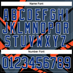 Custom Gray Royal Orange Black-White 3D Pattern Cyber Mecha E-sport Hockey Jersey