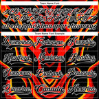 Custom Royal Black Red Orange-White 3D Pattern Cyber Mecha E-sport Hockey Jersey