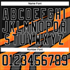 Custom Gray Black Gold Orange-White 3D Pattern Cyber Mecha E-sport Hockey Jersey