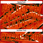 Custom Red Navy Yellow-White 3D Pattern Cyber Mecha E-sport Hockey Jersey