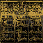 Custom Black Old Gold Steel Gray-White 3D Pattern Dripping Splatter Hockey Lace Neck Jersey