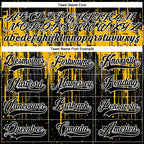 Custom Black Gold Steel Gray-White 3D Pattern Dripping Splatter Hockey Lace Neck Jersey