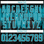 Custom Black Teal Steel Gray-White 3D Pattern Dripping Splatter Hockey Lace Neck Jersey