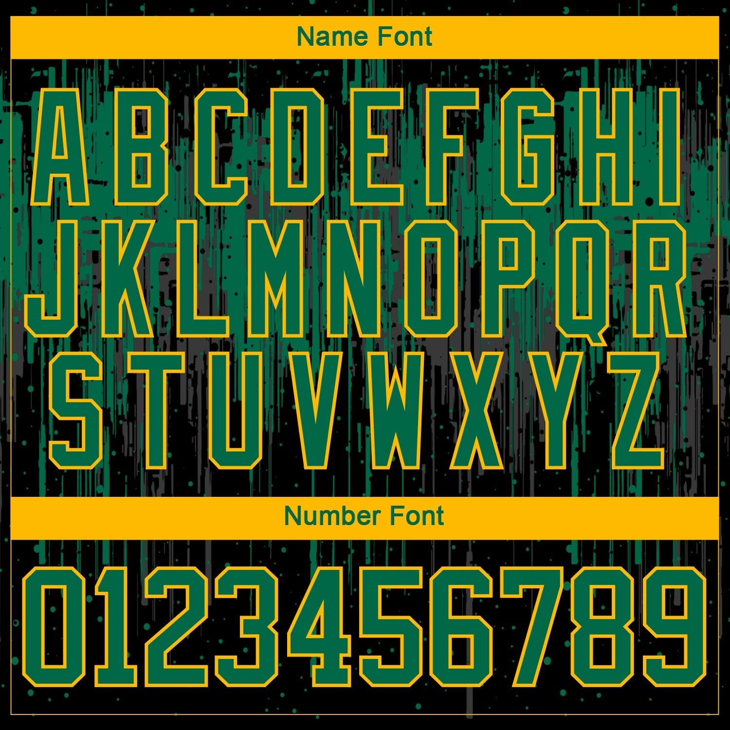 Custom Black Kelly Green Gold Steel Gray-White 3D Pattern Dripping Splatter Hockey Lace Neck Jersey